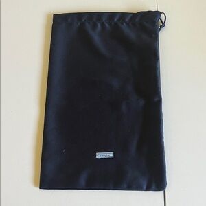 Prada Navy Woman’s Duster Pouch with Logo Tab